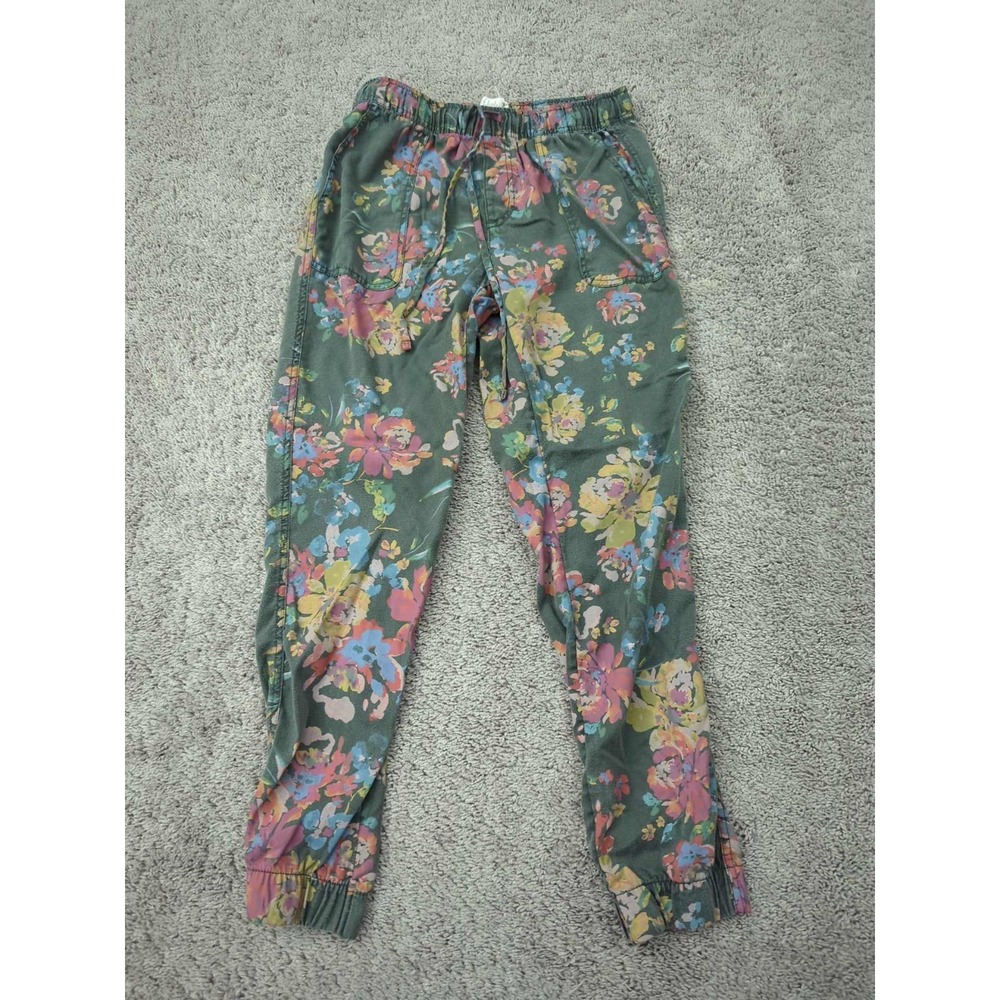 Nicole Miller Pants Womens Small Flower Pull On Jogger‎ Drawstring Casual